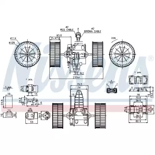 NISSENS Kalorifer Fan Motoru 87117