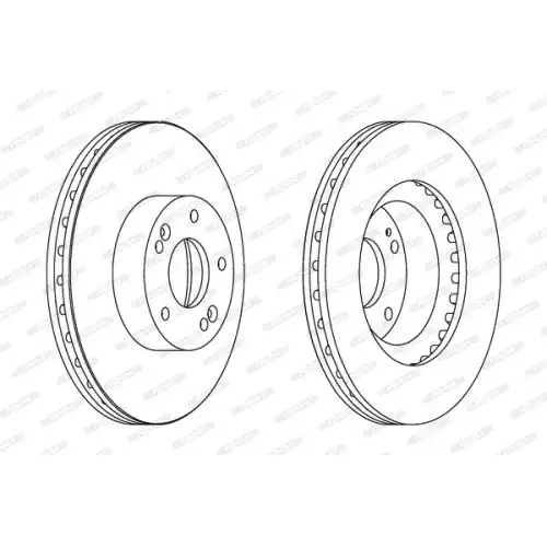 FERODO Ön Fren Diski Havalı 300.5mm Takım DDF1630