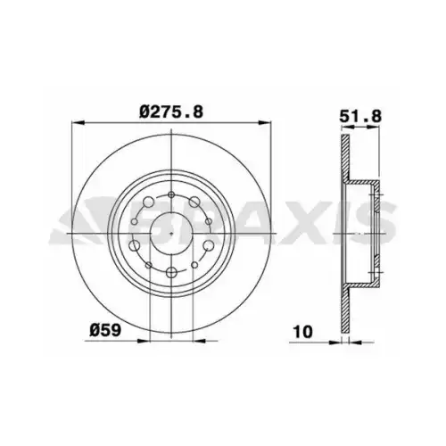 BRAXIS Arka Fren Diski AE0435