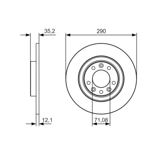 BOSCH Arka Fren Diski 0986479C25