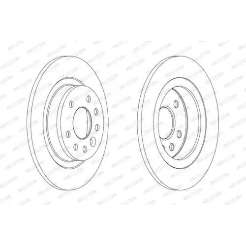 FERODO Arka Fren Diski Düz DDF1877