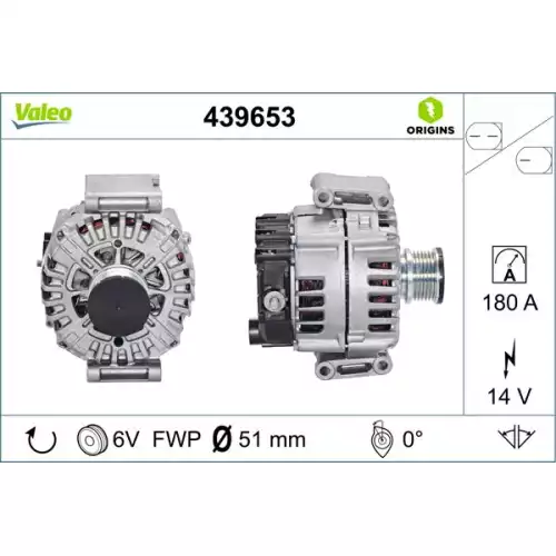 VALEO Alternatör Şarj Dinamosu 180A 439653