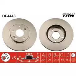 TRW Ön Fren Diski Havalı 294.5mm DF4443