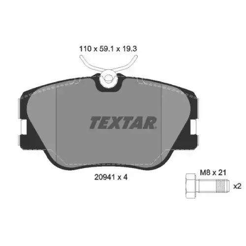 TEXTAR Ön Fren Balatası Tk 2094102