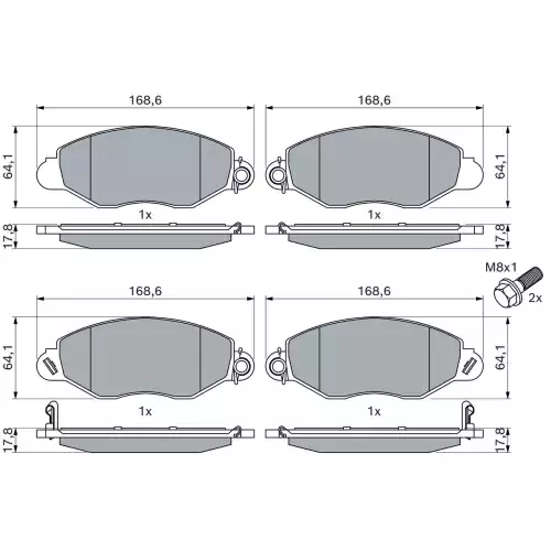 BOSCH Ön Fren Balatası Tk 0986494037