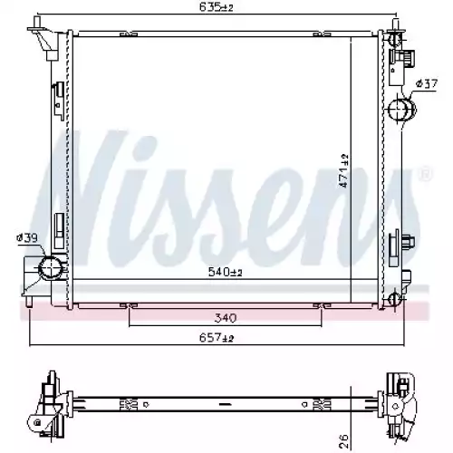 NISSENS Motor Su Radyatörü Otomatik+Manuel 68786