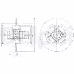 DELPHI Arka Fren Diski Rulmanlı BG9029RS