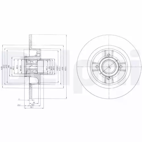 DELPHI Arka Fren Diski Rulmanlı BG9029RS