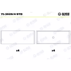 GLYCO Kol Yatak 8-Std 71-3929/4 STD