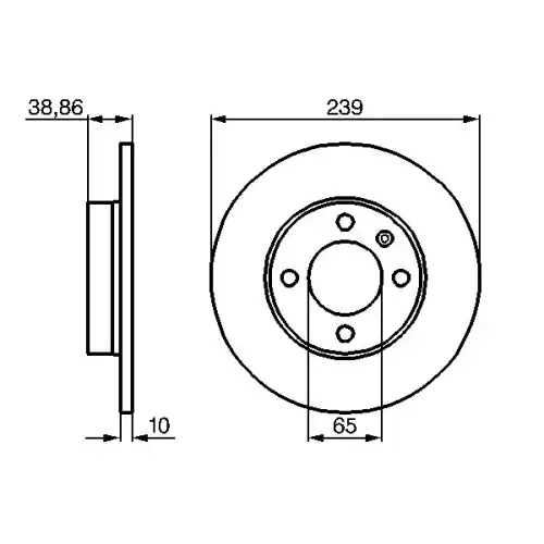 BOSCH Ön Fren Diski Düz(239 4) 0986478010