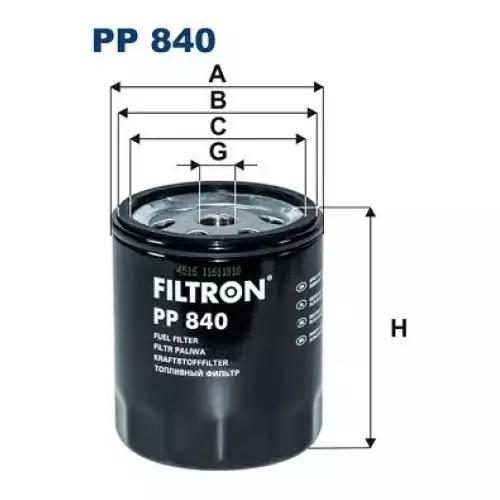 FILTRON Yakıt Filtre PP840