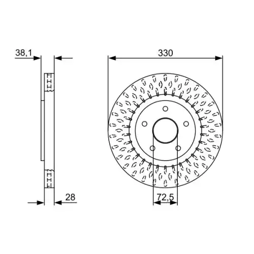 BOSCH Ön Fren Diski 0986479V85