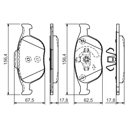 BOSCH Ön Fren Balatası Tk 0986495066