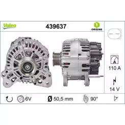 VALEO Alternatör 12 V 110A 439637