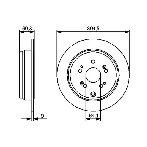 BOSCH Arka Fren Diski Düz (3055)Mm 0986479449