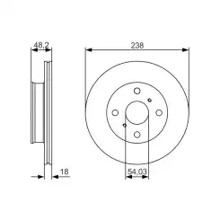 BOSCH Fren Diski Havalı Ön 238Mm 0986479R75