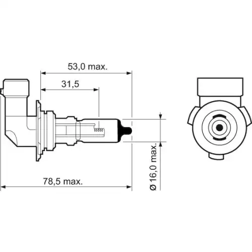 VALEO Ampül Hb4 9006 12 V 51W Mavı Etkı Far Ampülu 032529