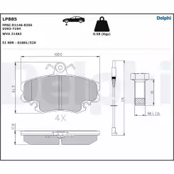 DELPHI Ön Fren Balatası Tk LP885