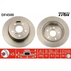 TRW Arka Fren Diski Düz DF4500