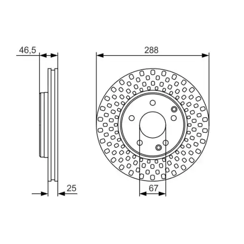 BOSCH Ön Fren Diski 288mm Takım 0986479R69