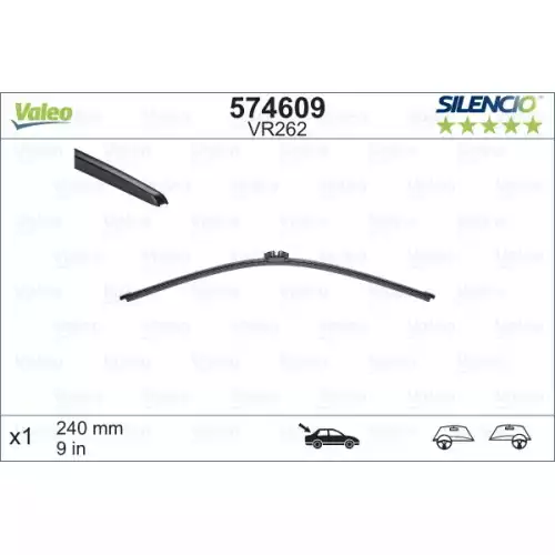 VALEO Ön Cam Silecek Süpürgesi Flat Blade X1 Arka 574609