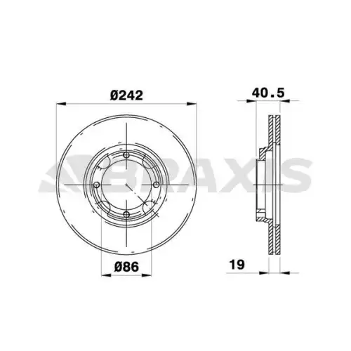 BRAXIS Ön Fren Diski Havalı AE0238