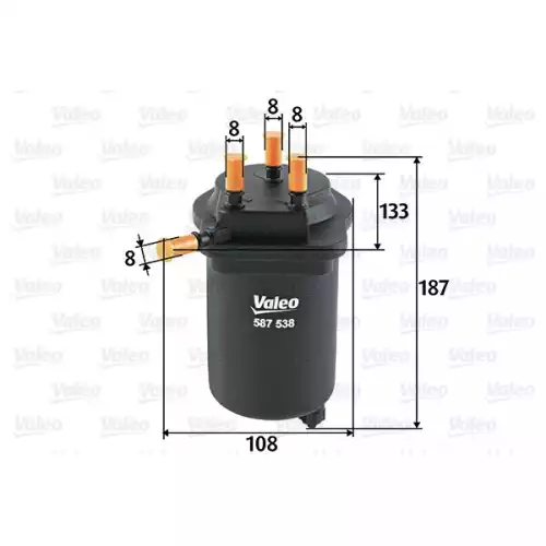 VALEO Yakıt Filtresi Mazot 587538