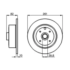 BOSCH Arka Fren Diski Takım Abs,Siz 0986478328