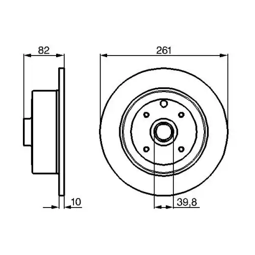 BOSCH Arka Fren Diski Takım Abs,Siz 0986478328