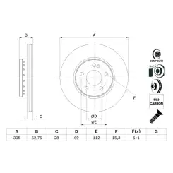 BOSCH Fren Diski Ön Adet 0986479G41