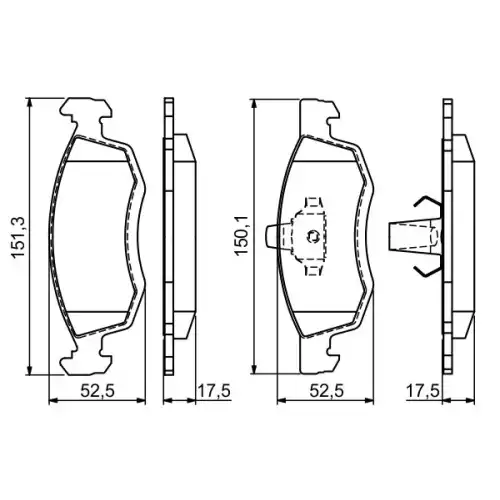 BOSCH Ön Fren Balatası Tk 0986494197