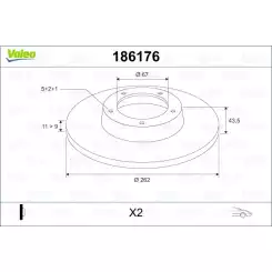 VALEO Ön Fren Diski Takım 186176