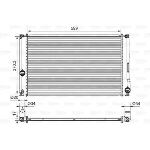 VALEO Motor Su Radyatörü 701657