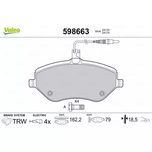 VALEO Ön Fren Balatası Tk 598663