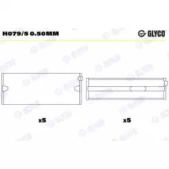 GLYCO Motor Ana Yatak .050 H079/5 0.50MM