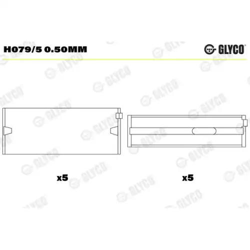 GLYCO Motor Ana Yatak .050 H079/5 0.50MM