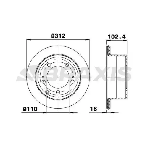 BRAXIS Arka Fren Diski AD1001