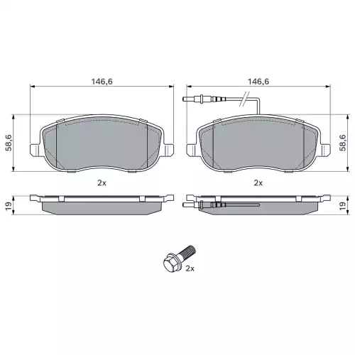 BOSCH Ön Fren Balatası Tk 0986424789