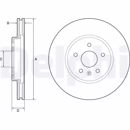 DELPHI Ön Fren Diski Ø300Mm Karbon Kaplamalı BG4783C