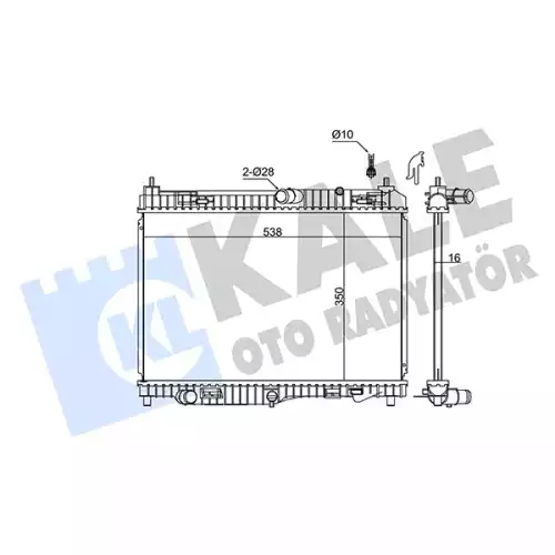 KALE Motor Su Radyatörü Brazing 341945