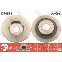 TRW Arka Fren Diski Düz DF6598