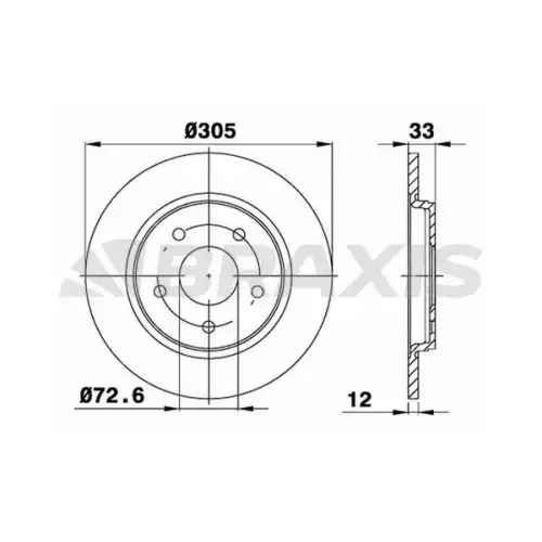 BRAXIS Arka Fren Diski AE0676