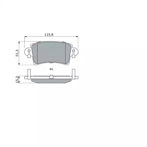 BOSCH Arka Fren Balatası Tk WVA 23669 0986494043