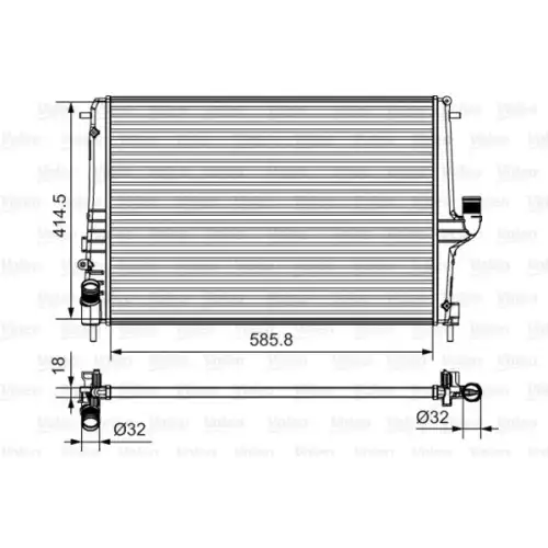 VALEO Motor Su Radyatörü Manuel 735635