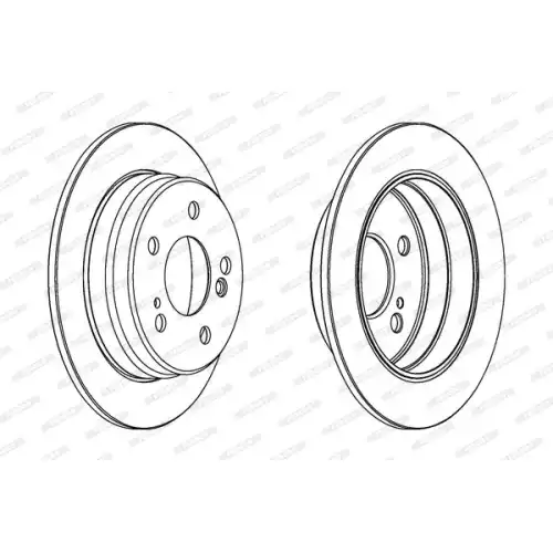 FERODO Arka Fren Diski Düz 258Mm DDF122