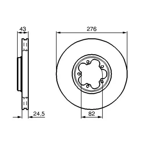 BOSCH Fren Diski Havalı Ön 276Mm 0986478299