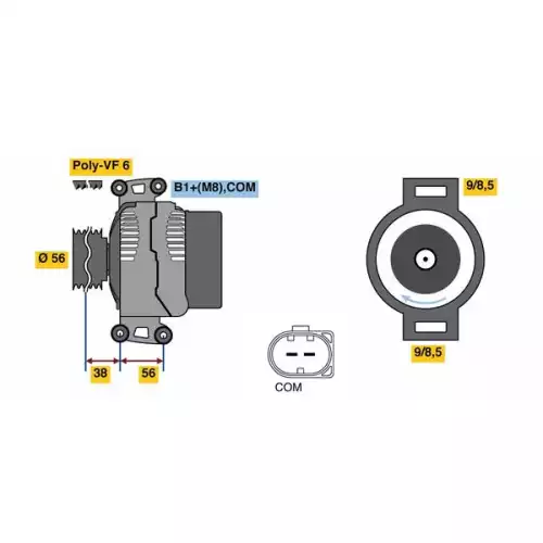 BOSCH Alternatör 0125711044