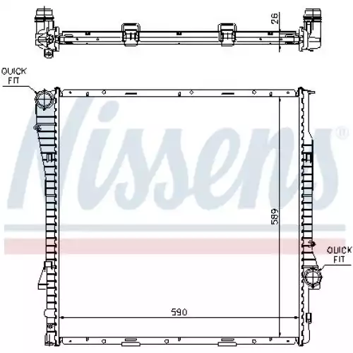 NISSENS Motor Su Radyatörü 60789A