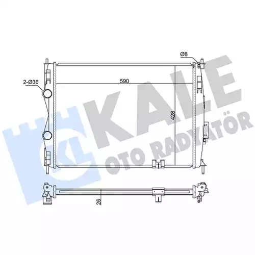 KALE Motor Su Radyatörü 342055