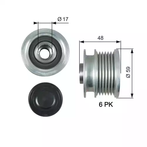 GATES Alternatör Rulmanı OAP7178